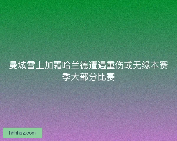 曼城雪上加霜哈兰德遭遇重伤或无缘本赛季大部分比赛